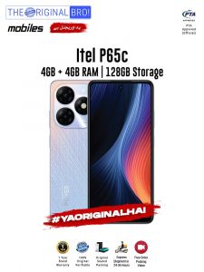 Itel P65c - 4GB RAM - 128GB Storage - PTA Approved - 12 Months Warranty - Blue - The Original Bro Mobiles - TOB36